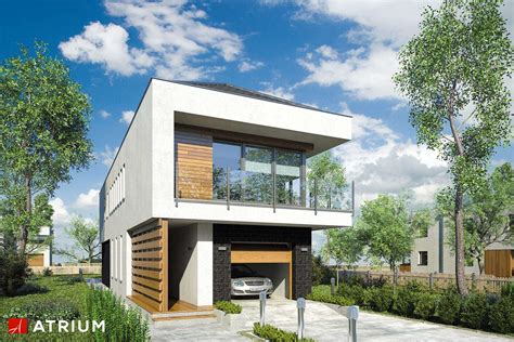 Modern House II Piętrowy nowoszesny dom z dachem wielospadowym na