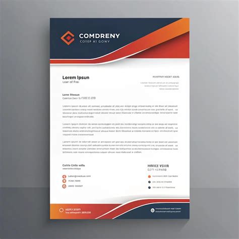 Modern Professional Letterhead Template Design Premium Ai Generated Image