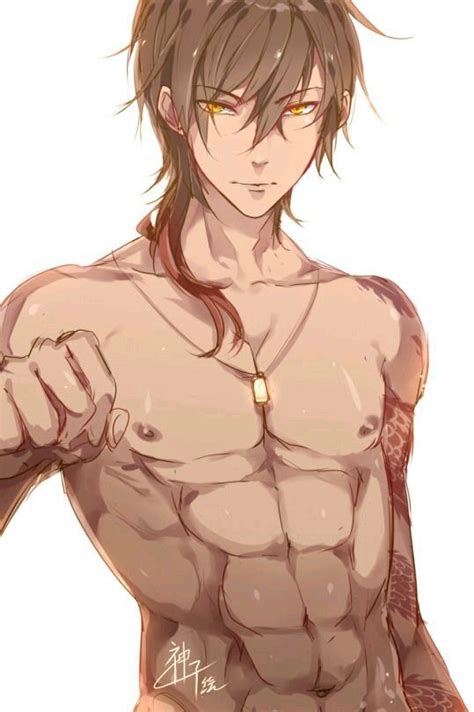 Anime Shirtless Boy Sketch