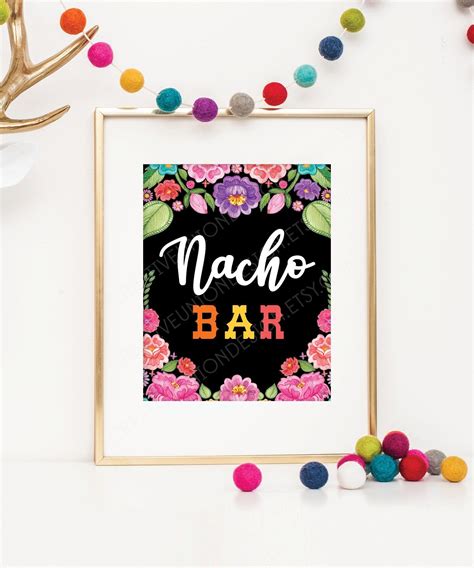 Fiesta Nacho Bar Sign 8x10 Printable Sign Bridal Shower Etsy Etsy Bridal Shower Nacho Bar