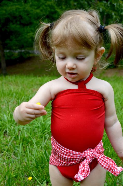 Girls Swimwear Toddler Swim Suit Baby Bathing Suit in Red - Etsy