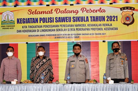 Tim Dit Binmas Polda Aceh Saweu Sikula Ke SMA Negeri 1 Peureulak