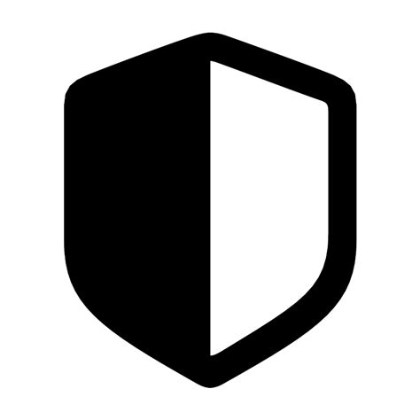 Shield Lefthalf Fill Vector Svg Icon Svg Repo