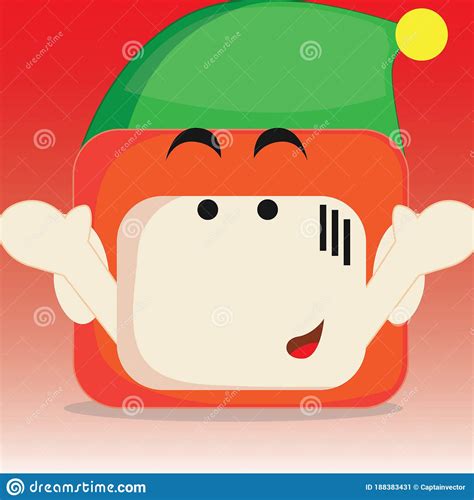 Elf Cheering Vector Illustration Decorative Design Stock Vector