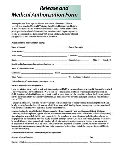 Printable Authorization To Release Information Form Printable Forms 81405 Hot Sex Picture