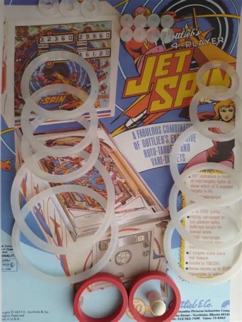 FLIPPER GOTTLIEB JET Spin Elastique Sillicone Transparent Pinball