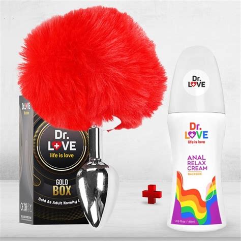 Drlove Metal Anal Plug Tıkaç kırmızı Ponpon Kuyruklu Relax Fiyatı