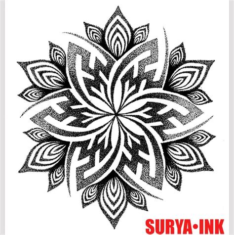 Mandala Tattoo Stencil