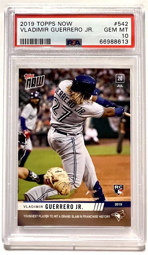 Topps Now Vladimir Guerrero Jr Rookie Card Grand Slam Psa