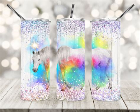 Oz Skinny Tumbler Design Unicorn Tumbler Wrap Rainbow Etsy Uk