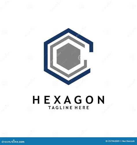 Abstract Hexagon Logo Vector Illustration Template Stock Vector