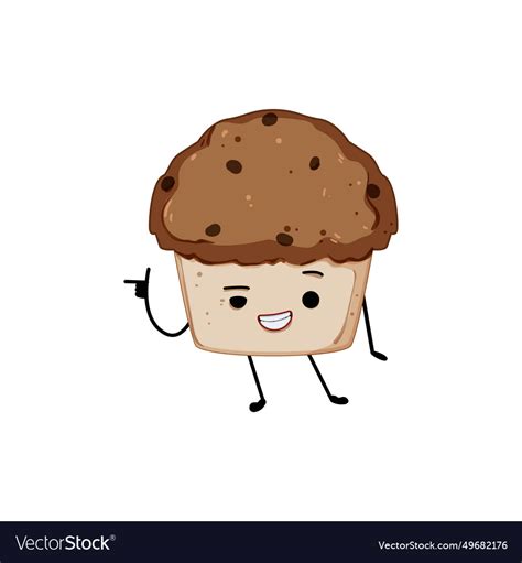 Coffee Dessert Character Cartoon Royalty Free Vector Image