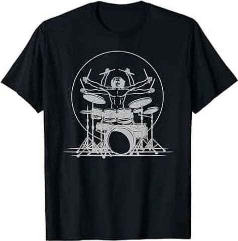 Vitruvian Man Drum Shirt Da Vinci Drummer Gift T Shirt Walmart