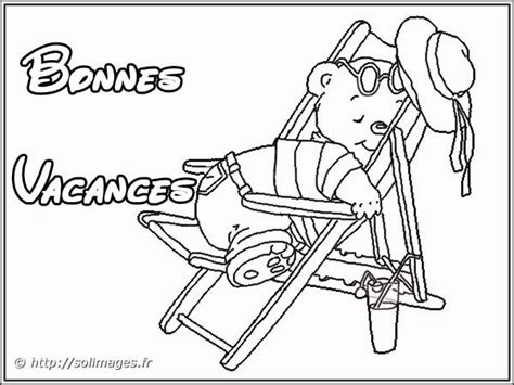 Coloriage Bonnes Vacances Dessin Gratuit Imprimer