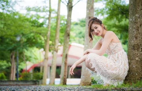 Wallpaper Look Brown Hair Bokeh Girl Cutie For Mobile And Desktop