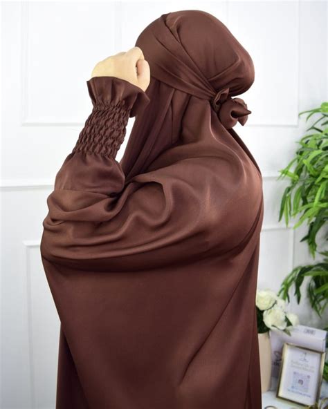 Jilbab Dubai One Piece Prayer Set Coffee Ina Collection