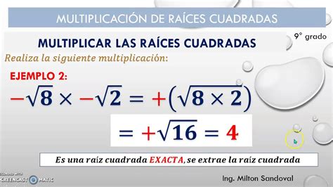 C L Multiplicaci N De Ra Ces Cuadradas Youtube