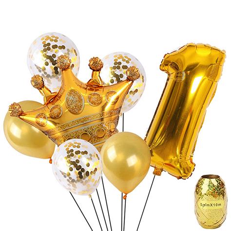 Buy First Birthday Balloons For 1st Birthday Decorations Gold Number 1