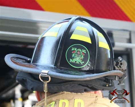 Fire and Axes Haz Mat Helmet Decal