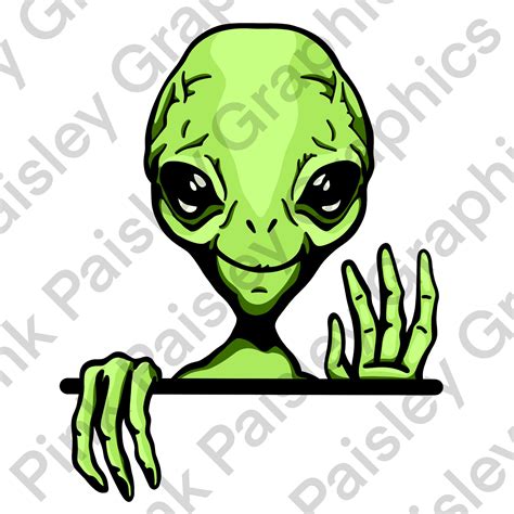 Green Alien PNG Clip Art Transparent Background High | Etsy