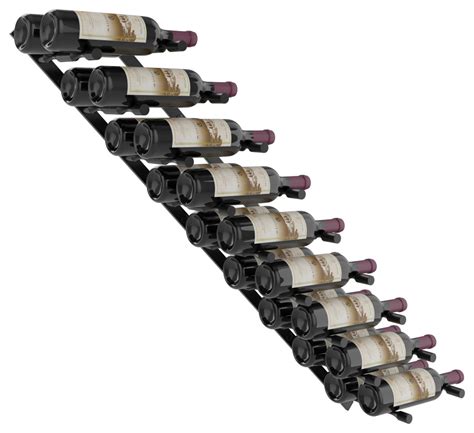 Vino Pins Flex 45 Wall Mounted Metal Wine Rack 18 Bottles