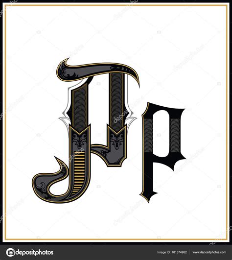 Clipart Letter P Font Gothic Font Letter P Vintage Design Font Images