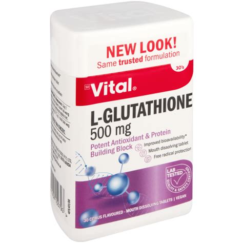 Vital L Glutathione 500mg 30 Tablets Clicks
