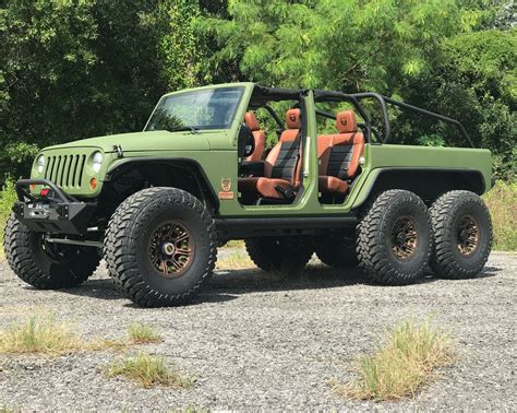 Jeep Wrangler Army Green 6x6 Is Meant For Serious Off Roading