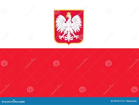 Polish Flag Flat Illustration Stock Illustration - Illustration of icon ...