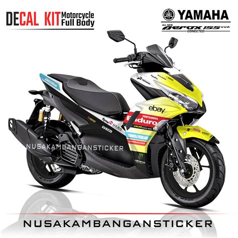 Decal Kit Sticker Aerox Conected Livery Vr Racing Team Fullbody