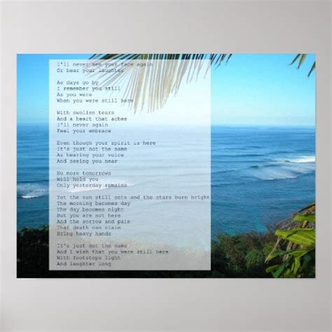 Sympathy And Grief Poem Hawaii Sea Posters Zazzle