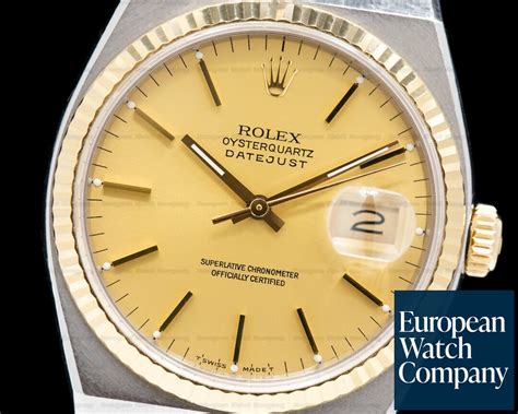 Rolex Two Tone Oysterquartz Champagne Dial Full Set Circa