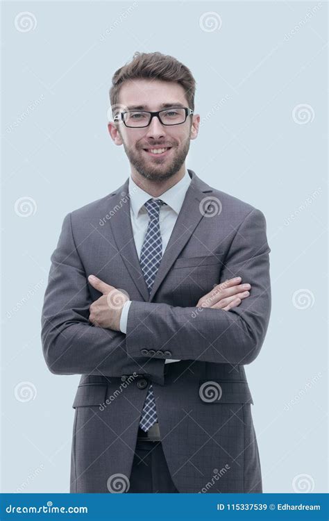 Businessman Wearing Glasses And A Business Suit Stock Image Image Of