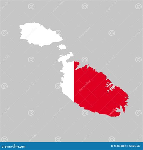 Vector Illustration Of Malta Flag Map Vector Map