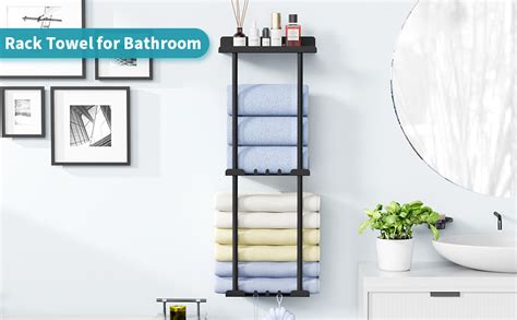 Towel Rack Towel Rack Wall Mounted Towel Storage Racks For Bathroom