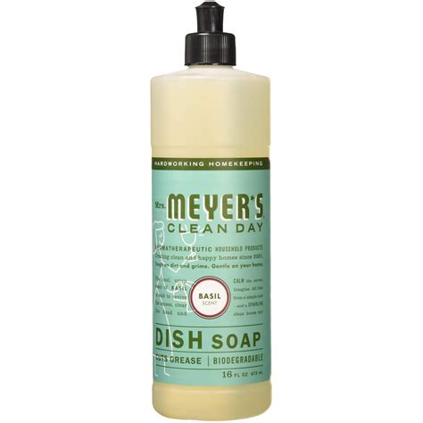 Mrs. Meyer's Clean Day - Liquid Dish Soap - Basil - Case Of 6 - 16 Oz - Walmart.com - Walmart.com