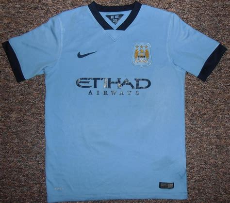 Manchester City Home Football Shirt Sponsored By Etihad