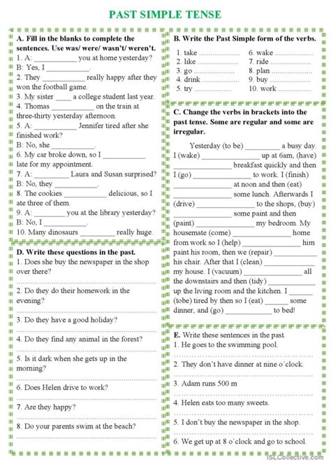 Grammar Review Past Simple Tense G English Esl Worksheets Pdf Doc Hot Sex Picture