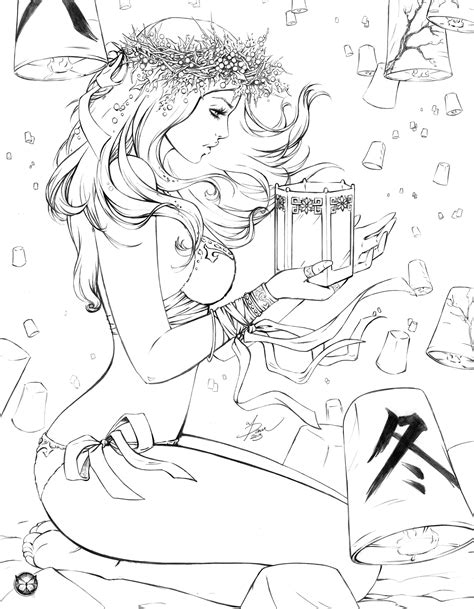 Free Coloring Pages Art Of Dawn Mcteigue