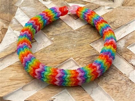 Hexafish Rainbow Loom Bracelet Etsy