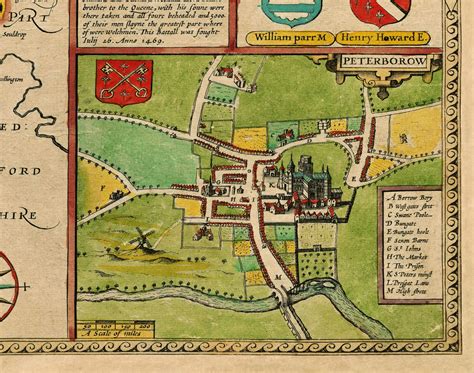 Old Map Of Northamptonshire 1611 By Speed Northampton Etsy Uk
