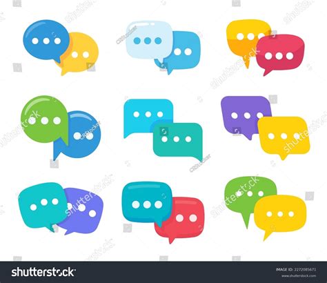Speech Text Box Three Dots Conversation Stock Vector Royalty Free