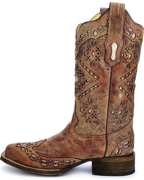 Corral Women S Glitter Cowgirl Boot Square Toe A3120 EBay