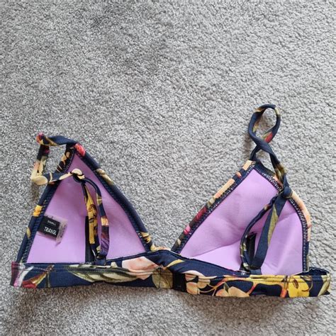 Floral Triangl Bikini Top Size Small Worn Once On Depop