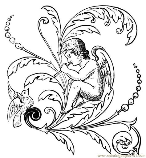 Printable Angel And Cherub Coloring Pages