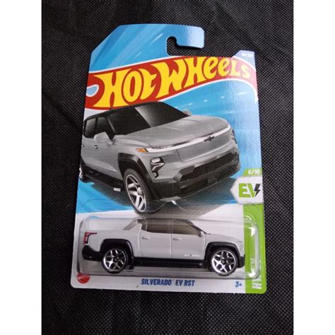 Hot Wheels Silverado Ev Rst Silver Shopee Malaysia