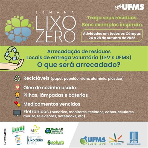 Semana Lixo Zero Ufms Est Gio