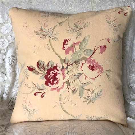 Angela Cream Floral Pillow Cover Ralph Lauren Fabric 17 Etsy