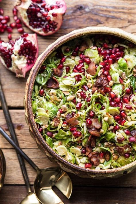 Shredded Brussels Sprout Bacon Salad With Warm Cider Vinaigrette