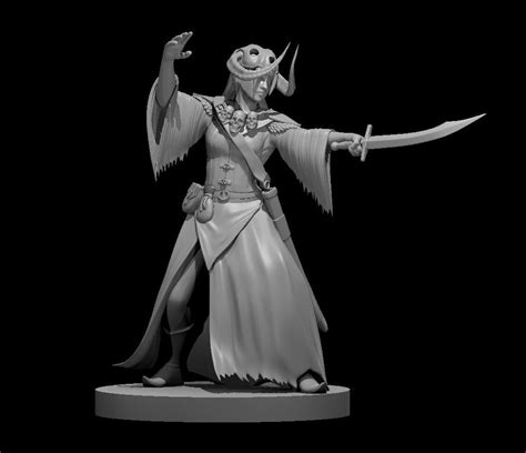 Human Female Warlocks Eldritch Warlock Warlock Of The Fiend Hexblade Tabletop Rpg Mz4250 3d